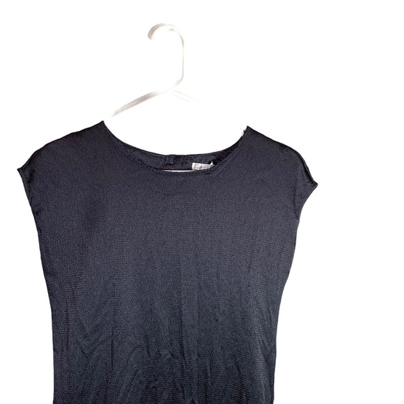 LC Lauren Conrad Solid Black Pocketed Form Fitting Sleeve Dress Size 12 - Picture 4 of 14